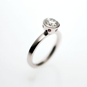 diamond engagement ring with pink diamonds