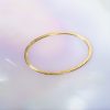 Yellow Fairtrade Gold Flat Oval Forged Bangle