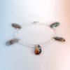Moss Agate and Rock Crystal Bead necklace by Cox and Power Jewellers London