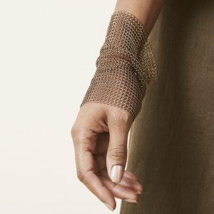 Pascale Chainmail Cuff - by Cox and Power jewellers London