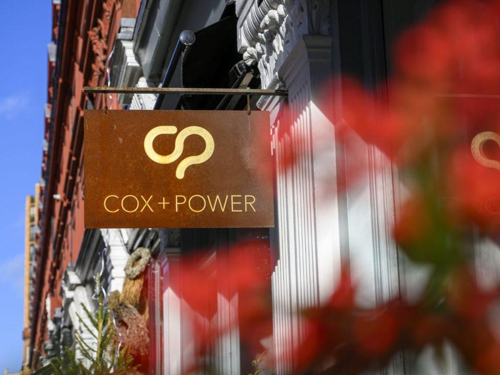 Cox and Power Jewellers Sign on Chiltern Street Marylebone London