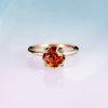 Mandarin Garnet Ring with Yellow Diamonds 18ct rose gold by Cox and Power
