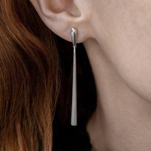 Metamorphic Drop Earrings in Silver