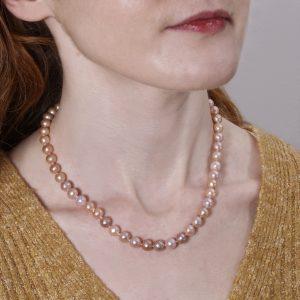 Faceted Freshwater Pearl Necklace