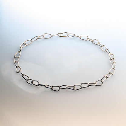 Force of Nature Link Necklace in Silver and Fairmined 18ct Gold image 2