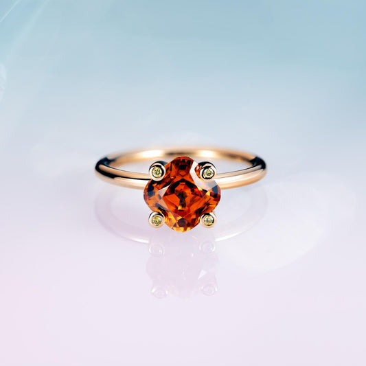 Mandarin Ring with Yellow Diamonds image 0