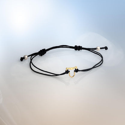 Force of Nature Jaguar Macrame Bracelet in 18ct Fairmined Gold image 0