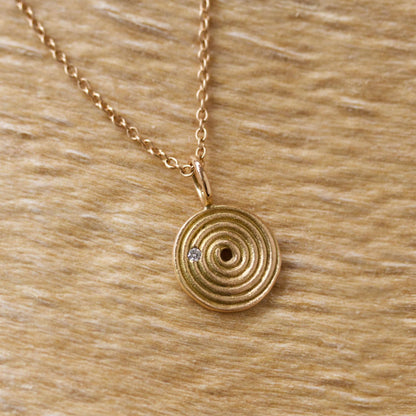 Classic Spiral Pendant in Fairmined Gold image 2