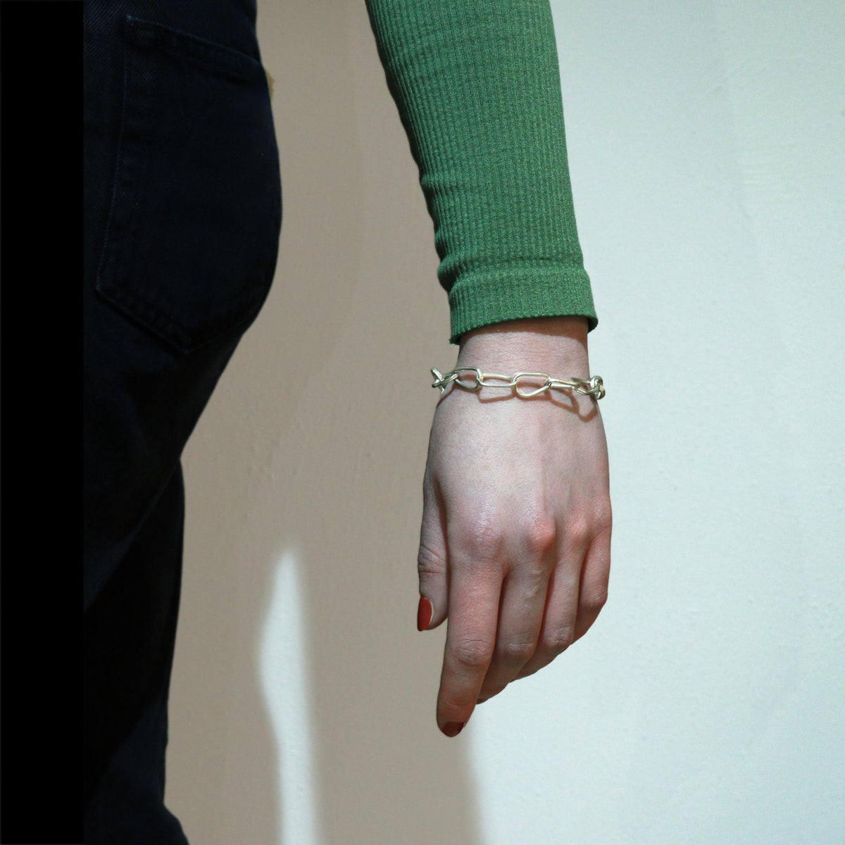 Force of Nature Link Bracelet in Silver and Fairmined 18ct Gold image 2