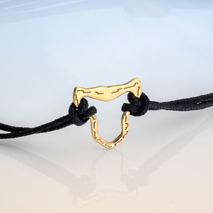 Force of Nature Jaguar Macrame Bracelet in 18ct Fairmined Gold image 1