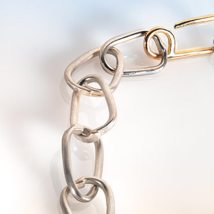 Force of Nature Link Bracelet in Silver and Fairmined 18ct Gold image 1