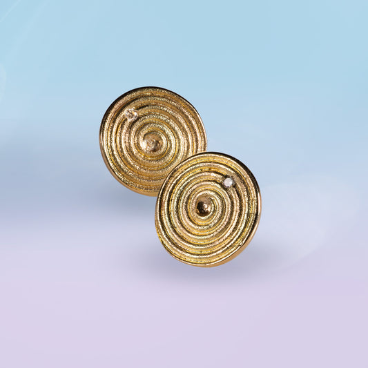 Classic Spiral Studs in Fairmined Gold image 0