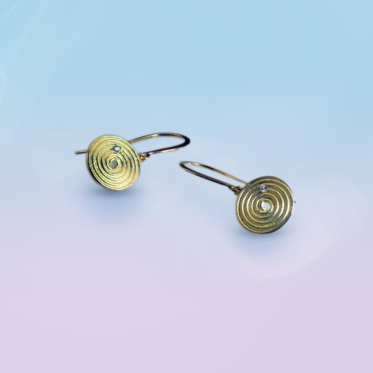 Classic Spiral Drop Earrings in Fairmined Gold image 0