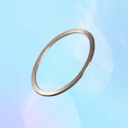 Flat Oval Forged Bangle image 1
