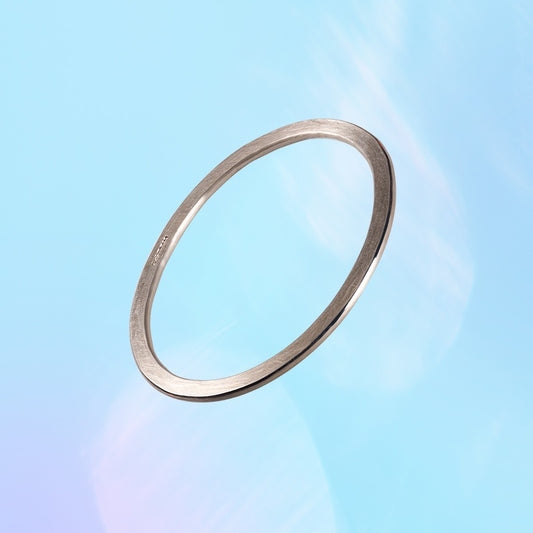 Flat Oval Forged Bangle image 1