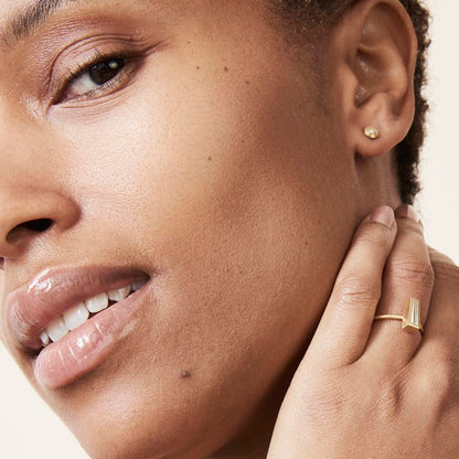 Round Studs with Diamonds image 13