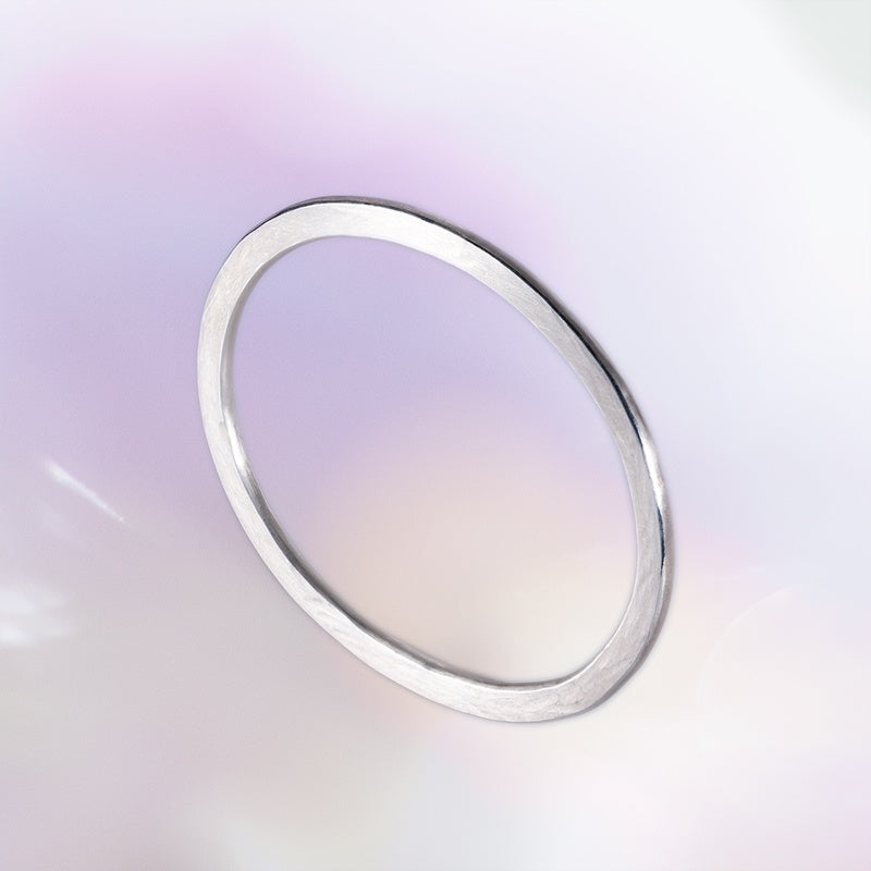 Flat Oval Forged Bangle image 0