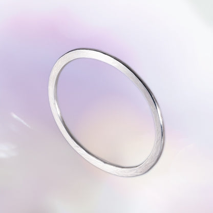 Flat Oval Forged Bangle image 0
