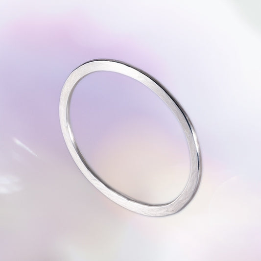 Flat Oval Forged Bangle image 0