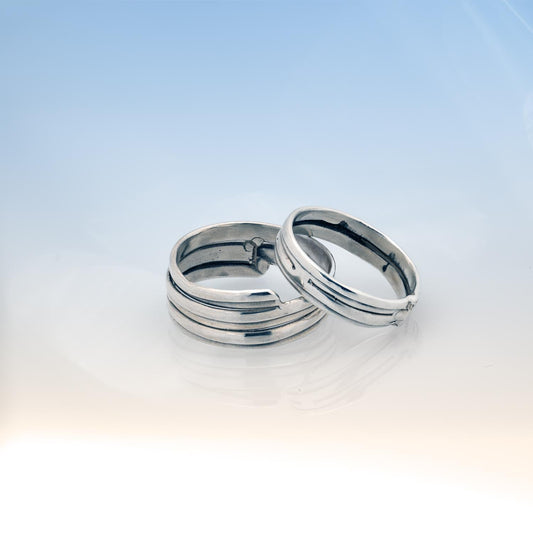 Force of Nature Wrap rings in Fairmined Gold and Silver image 1