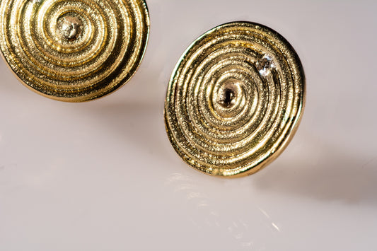 Classic Spiral Studs in Fairmined Gold image 1