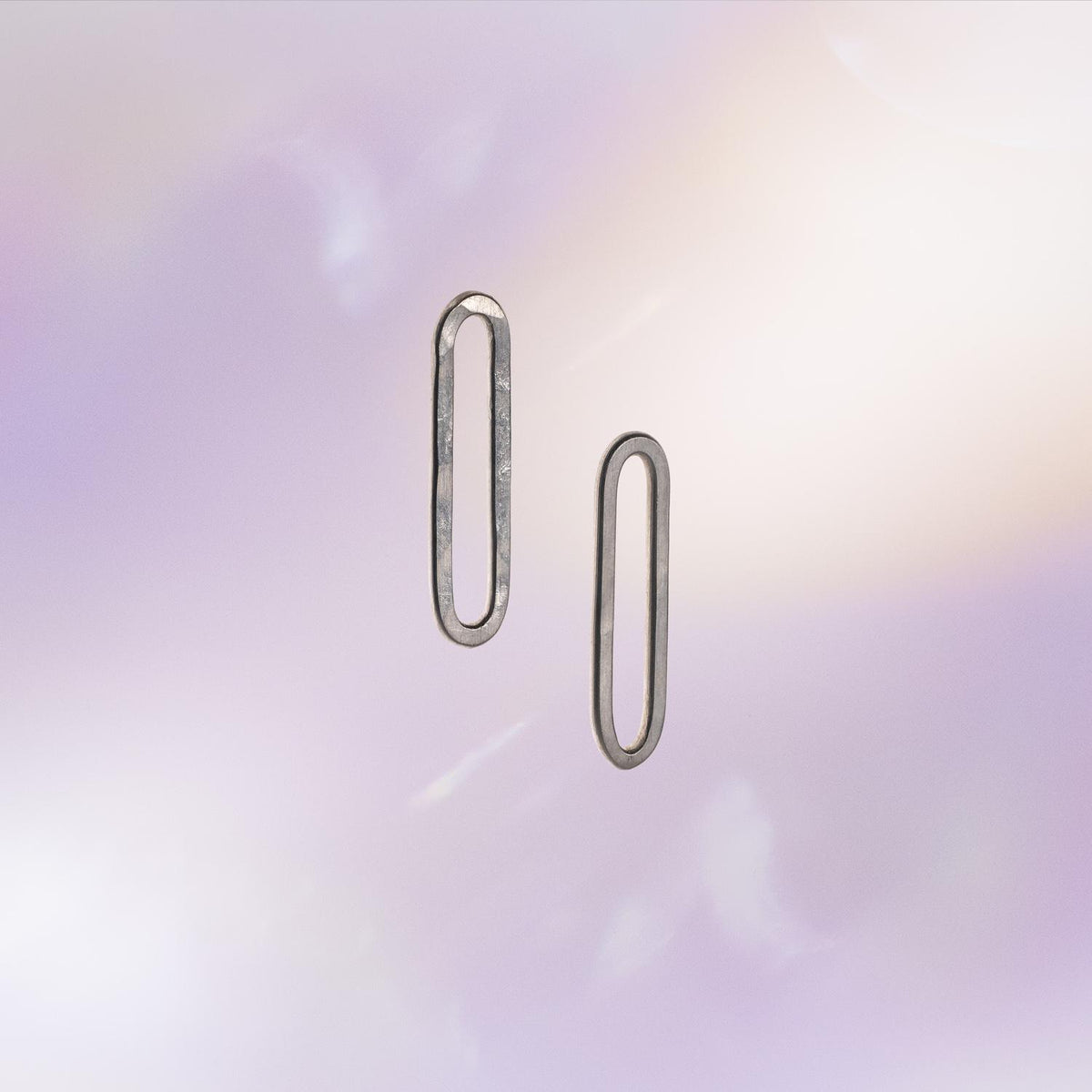 Forged Link Studs in Silver