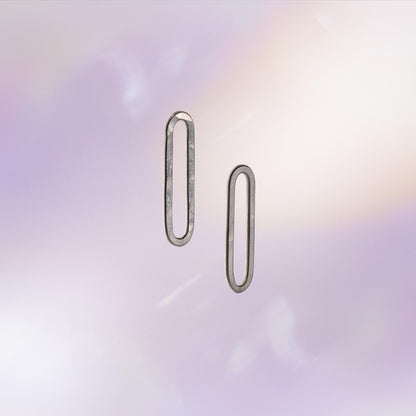 Forged Link Studs in Silver