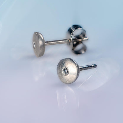 Round Studs with Diamonds image 11