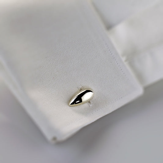 Carved Teardrop Cufflinks image 1