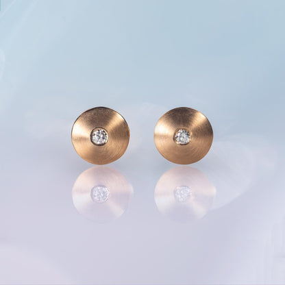 Round Studs with Diamonds image 8