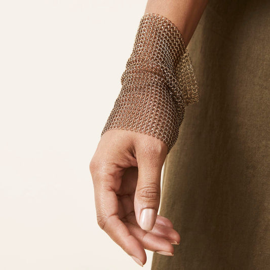 Pascale Chainmail Cuff in Warm Steel image 0