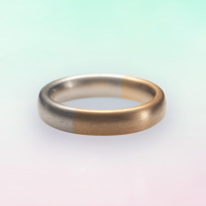 Half &amp; Half Elliptical Wedding Rings image 4