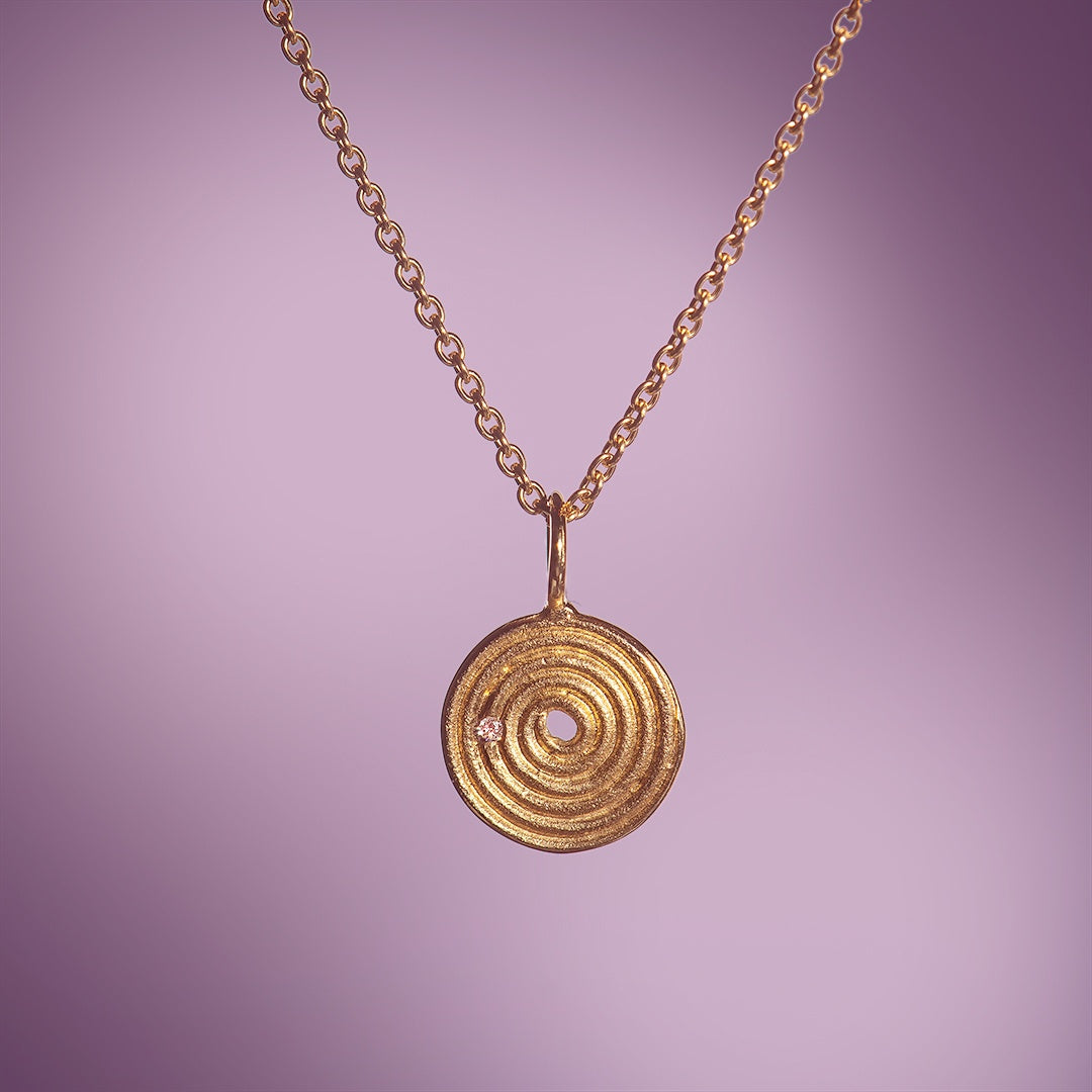 Classic Spiral Pendant in Fairmined Gold - pendant only, 18ct red gold image