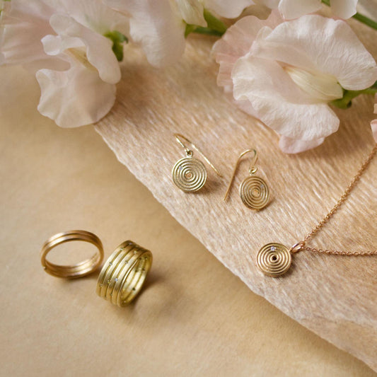 Classic Spiral Drop Earrings in Fairmined Gold image 1